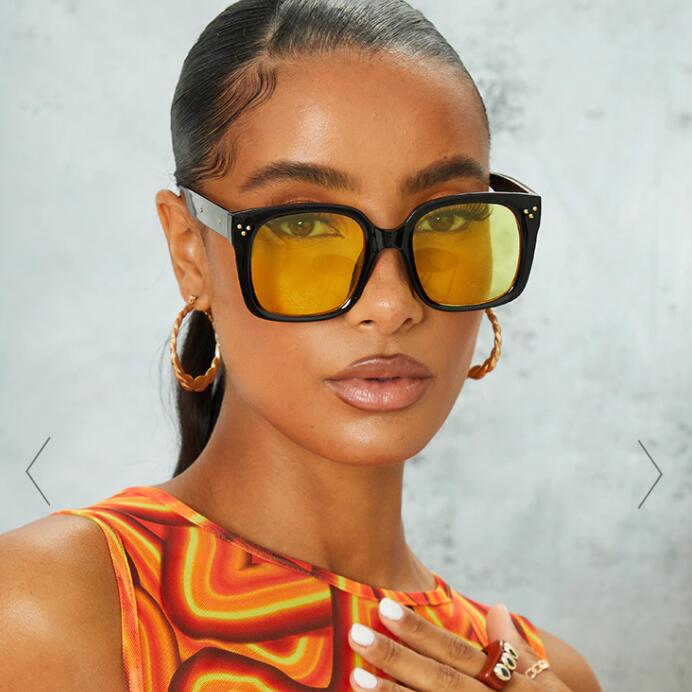 Designer yellow sale sunglasses