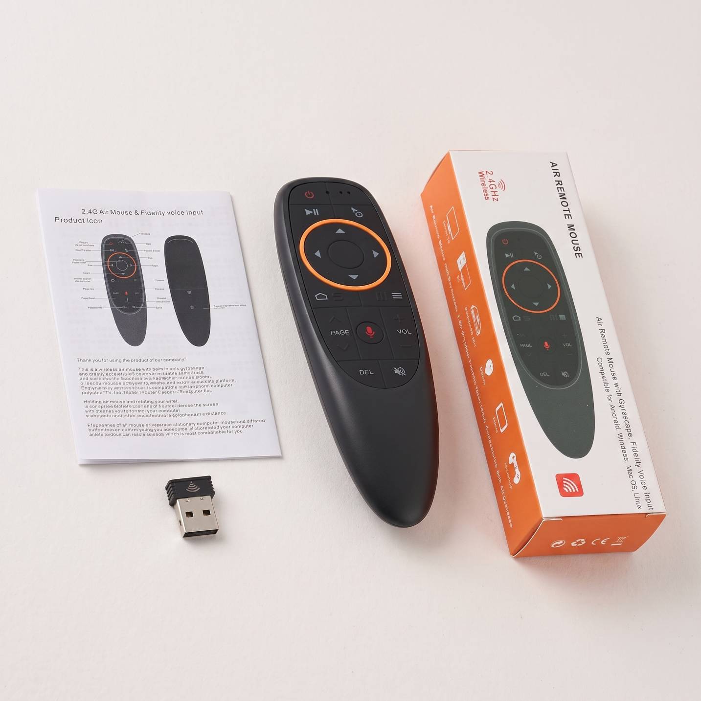 G10S Voice Air Mouse Remote Control with Gyroscope Voice Search & Google Assistant for Smart TV Android TV Box & Compatible Devices