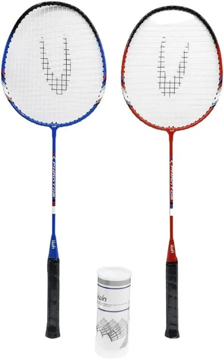 Pair of Badminton Rackets Lightweight Durable Alloy Shuttle Racket Set for Adults & Beginners Non-Slip Handle Grip for Casual Play & Practice Available on SR.SPORTS