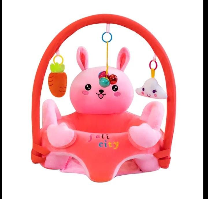Sofa Set Support Seat Cover Baby Plush Chair Cartoon Learning Sit Plush Chair Toddler Nest Puff Washable With Rod Toys