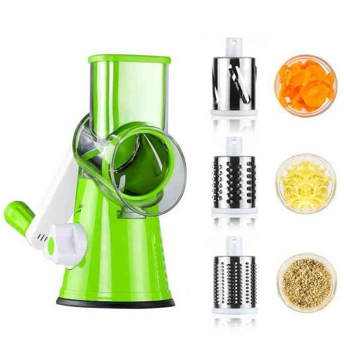 Manual Vegetable Cutter Slicer Round ,Grater,3 in1 Slicer,kadokash, Table  top Drum grater Chopper Blades Multifunctional Kitchen Gadgets Cutting  Machine | Daraz.pk