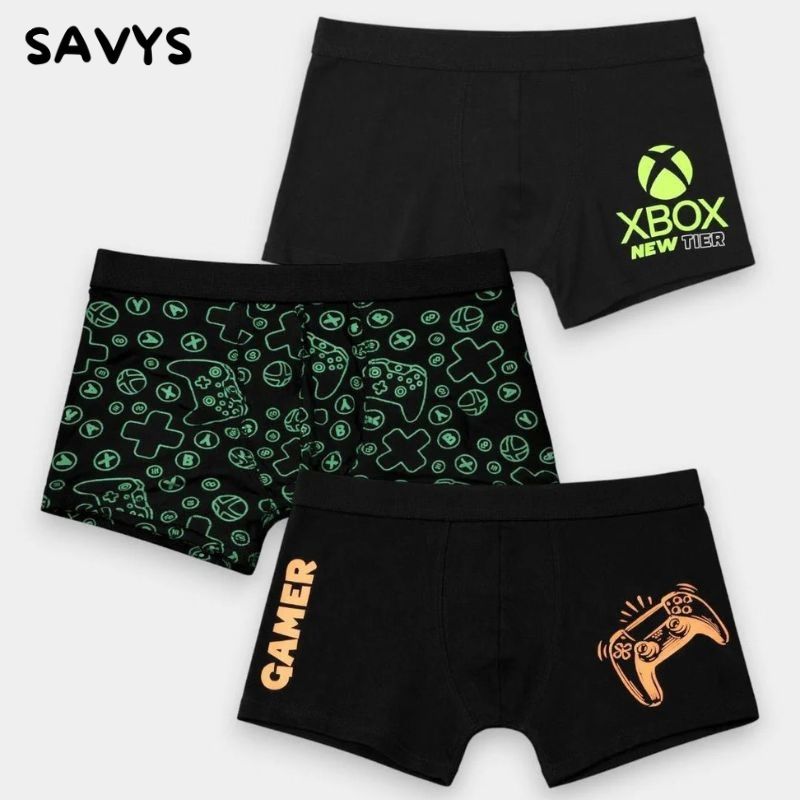 Savys - Boys Boxers (Pack of 3) - Underwear For Boys - Breathable Fabric Designed With Perfection - Undergarments - Super Soft Micro Nylon Waistband - Underwear - For All Day Comfort