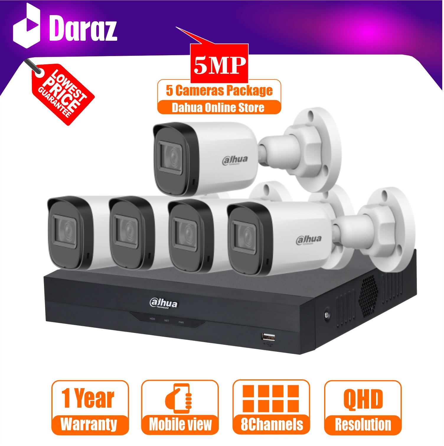 Cameras Package, Megapixels Full HD, Cameras Setup, CCTV