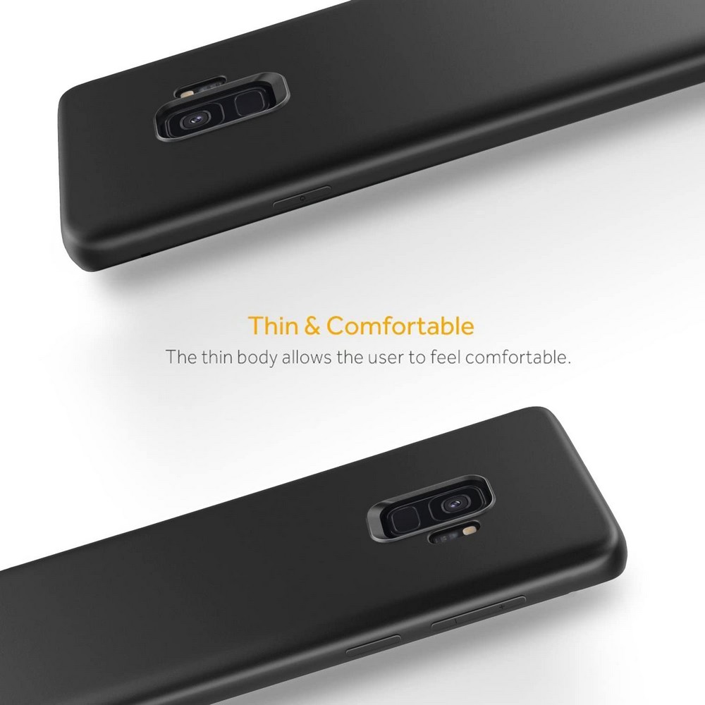 Samsung S9 Matte Black Soft Silicon Back Cover