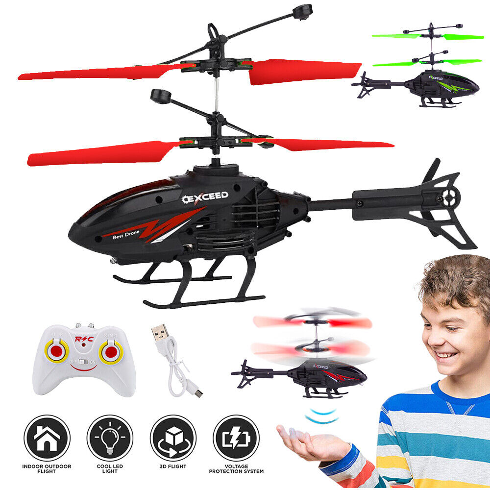 Cool Electric Airplane Remote Control Helicopter Toys for Kids RC Helicopter with LED Toys for Boys and Girls