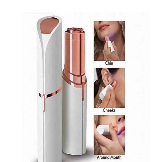 Rechargeable Facial Hair Remover for Women | Painless Electric Face Shaver with LED Light | Ladies Hair Removal Machine for Upper Lip, Chin, Eyebrow & Face