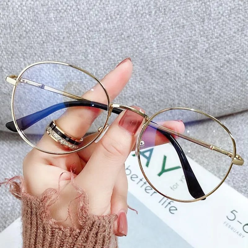 Transparent Heptagon Polygon Eyeglasses Octagonal Metal Retro Glasses for Girls/Men