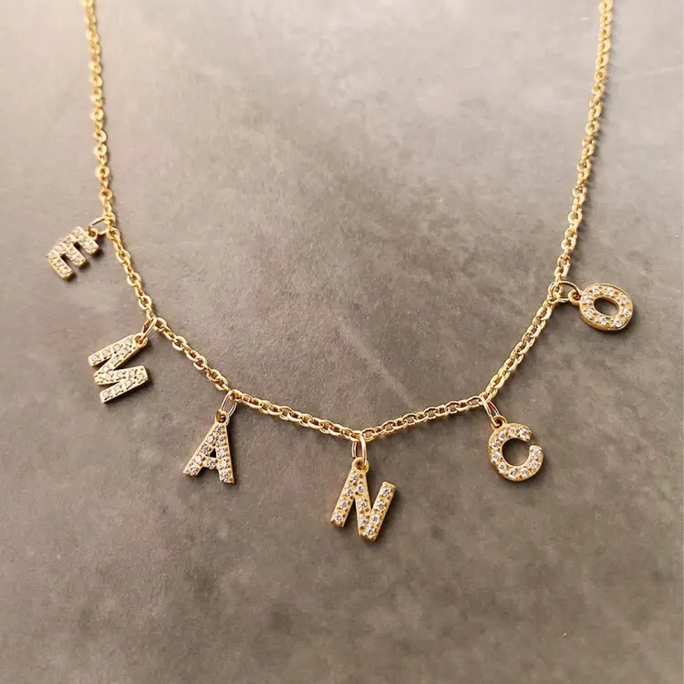 Name necklace hot sale hanging letters