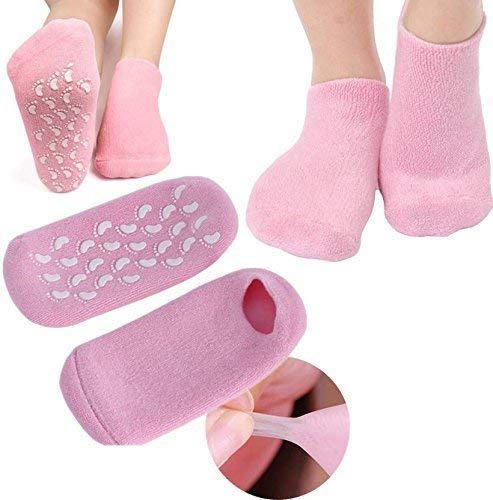 Silicone Socks for Women, Crack Heel Repair Socks, Spa Gel Socks for Women, Silicon Socks, Silicone Socks for Men, Foot Hydration Socks Vitamin E-Multicolour 1 Pair