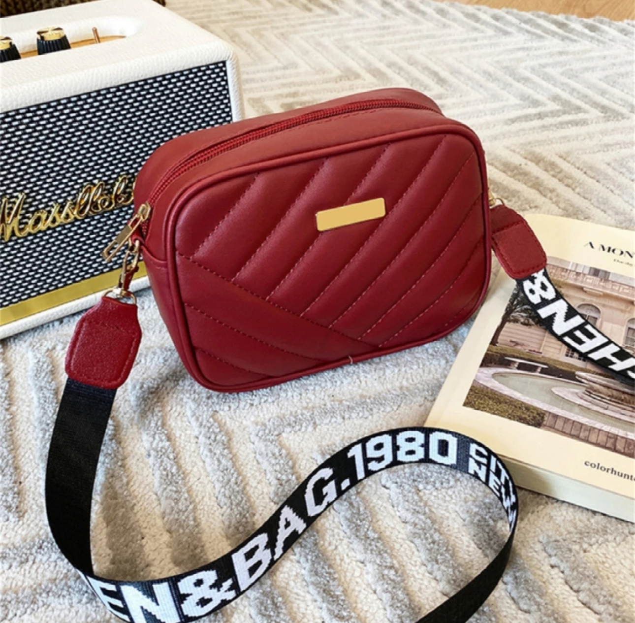 Mini Crossbody Shoulder Bag for Women – Stylish Quilted Design with Fixed Strap | Compact & Trendy Handbag for Daily Use - Bags for Girls