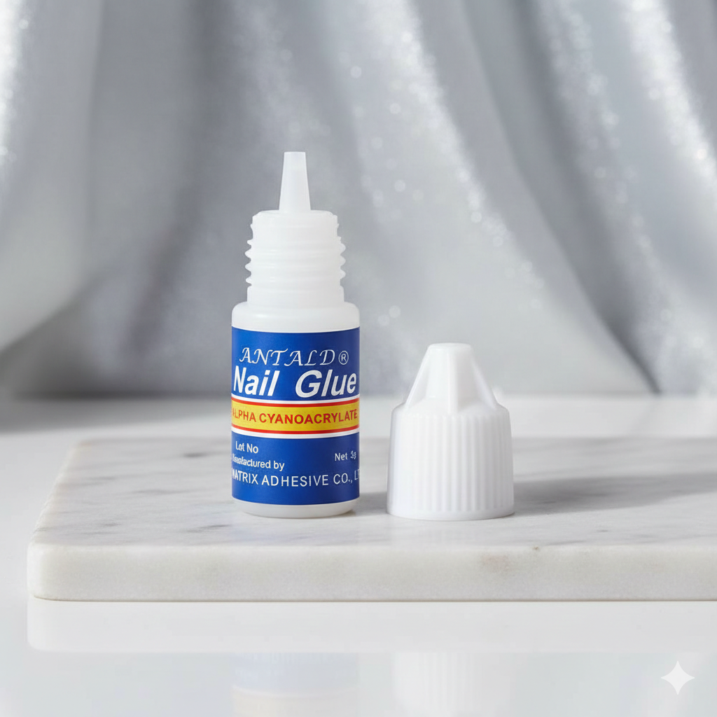 Professional Nail Glue for Nail Art, Fake Nails & Rhinestones | Salon-Quality Adhesive for Acrylic & Gel Extensions | Long-Lasting Hold