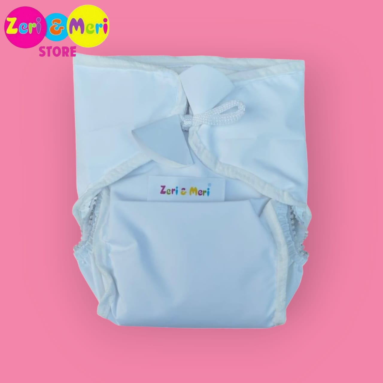 Zeri & Mori Adjustable Reusable Cloth Diaper for Babies - 100% Organic Cotton, Soft & Comfortable, One Size Fits All