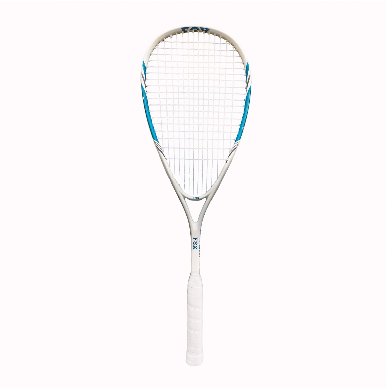 Squash Racket Lightweight with Anti-Slip Wave Grip Squash with Bag - White