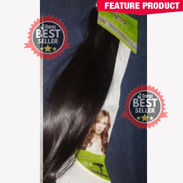 Dark Brown Clip-In Hair Extensions for Girls - 5 Clips synthetic hair extension