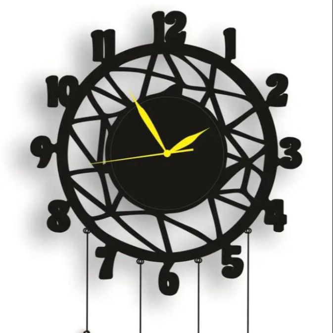 Wall Hanging Wooden Wall Clock, Wooden Feather, Wall Hanging Home Decoration Dream Catcher