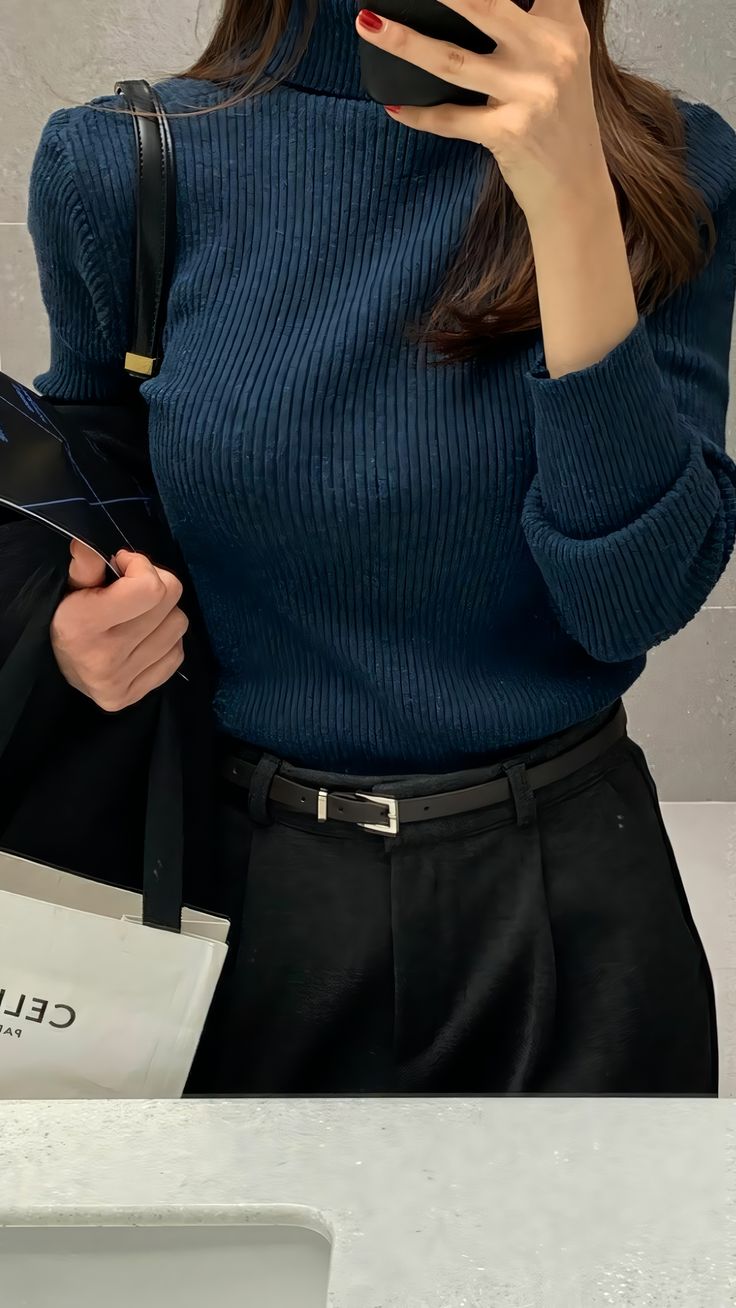 Modern Turtle Neck for Women – Fully Stretchable Slim Fit Sweater, Warm Feel for Chilly Days