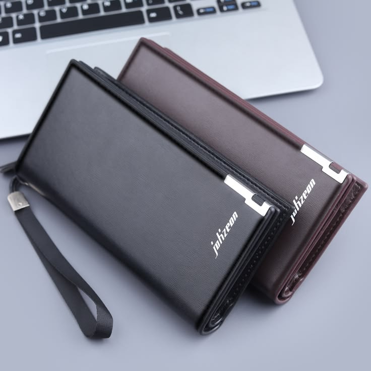 Men's Long Zipper Wallet Fashion PU Leather Clutch | Large Capacity Zip Around Wallet | Card Holder, Cash Organizer & Phone Pocket | Stylish Business Wallet for Men