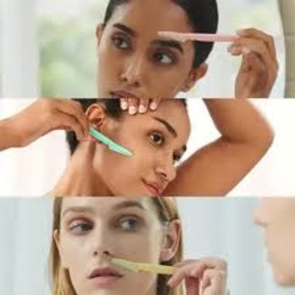 (Pack Of 3) Feather Flamingo Facial Razor for Face, Eyebrows & Body shaving |  Facial Touch-up Razor | Flamingo Facial Razors for Face, Eyebrows & Body Hair Removal | Facial Razors for Body, Face, Eyebrows Hair Removal