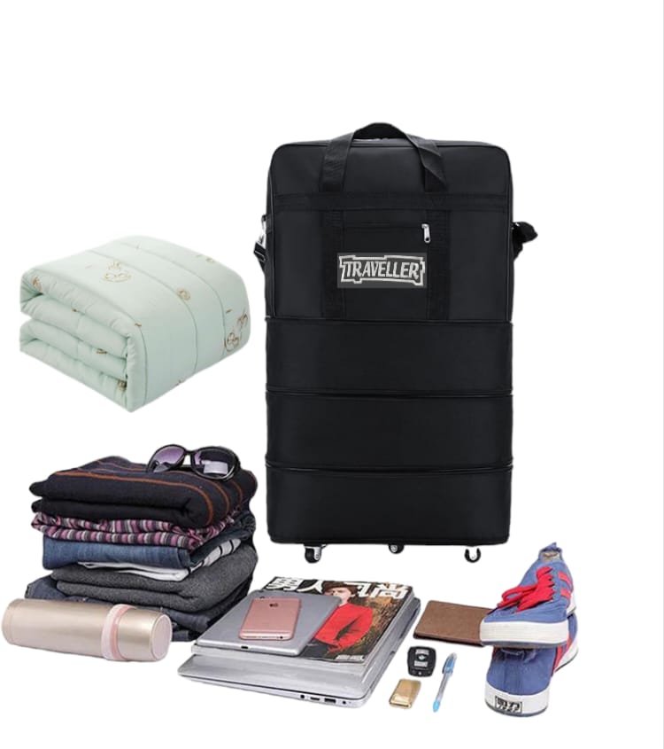 Bagzillas: Top Quailty Traveling Bag With Rouler Wheels Extra Big Capacity Expandable Luggage Bag Waterproof/Durable Base Handbag Weekender Bag Traveling Bag For Men women