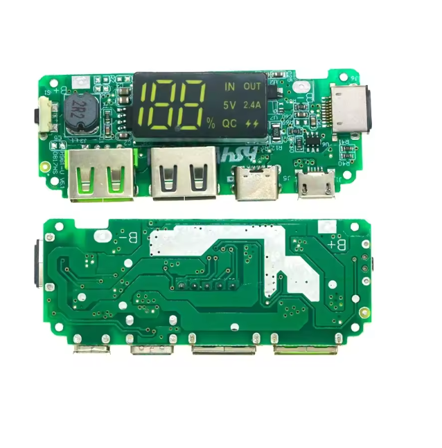 LED Dual USB 5V 2.4A Micro/Type-C USB Mobile Power Bank 18650 Charging Module Lithium Battery Charger Board Circuit Protection