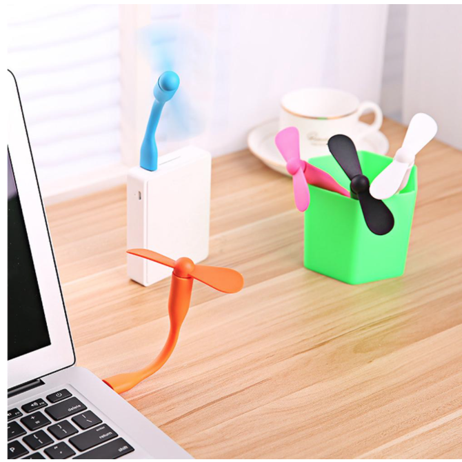 Portable & Flexible Mini Cooling USB Fan For Mobile OTG Power Bank Notebook Laptop Desktop PC Desk (Multicolour Universal Portable Mini USB Fan