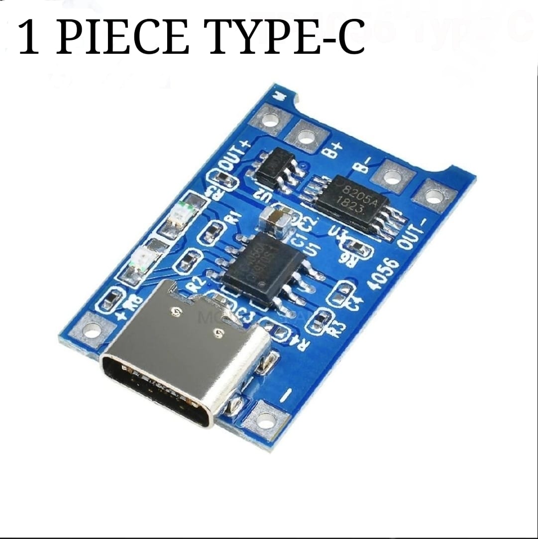 TP4056 Type-C / Micro-USB 5V 1A 18650 Lithium Battery Charger Module | Li-ion Charging Module with Dual Protection Function | Original Module