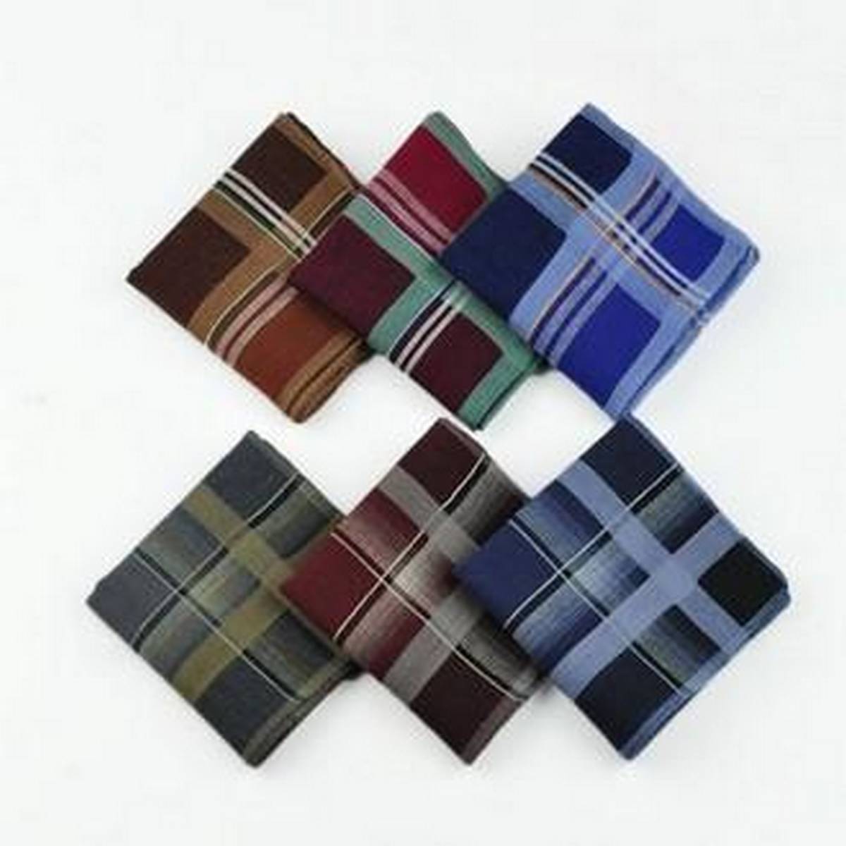 Pack Of 12-100% Classic Thin Cotton Handkerchiefs Men Cotton Multi-color Male Handkerchief (big Size)