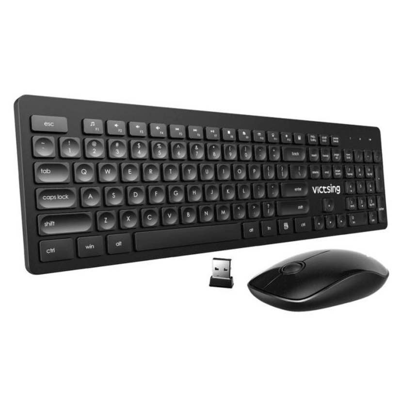 VICTSING PC289A WIRELESS KEYBOARD QUIET ERGONOMIC ULTRA-SLIM RECHARGEABLE KEYBOARD ERGONOMIC DESIGN
