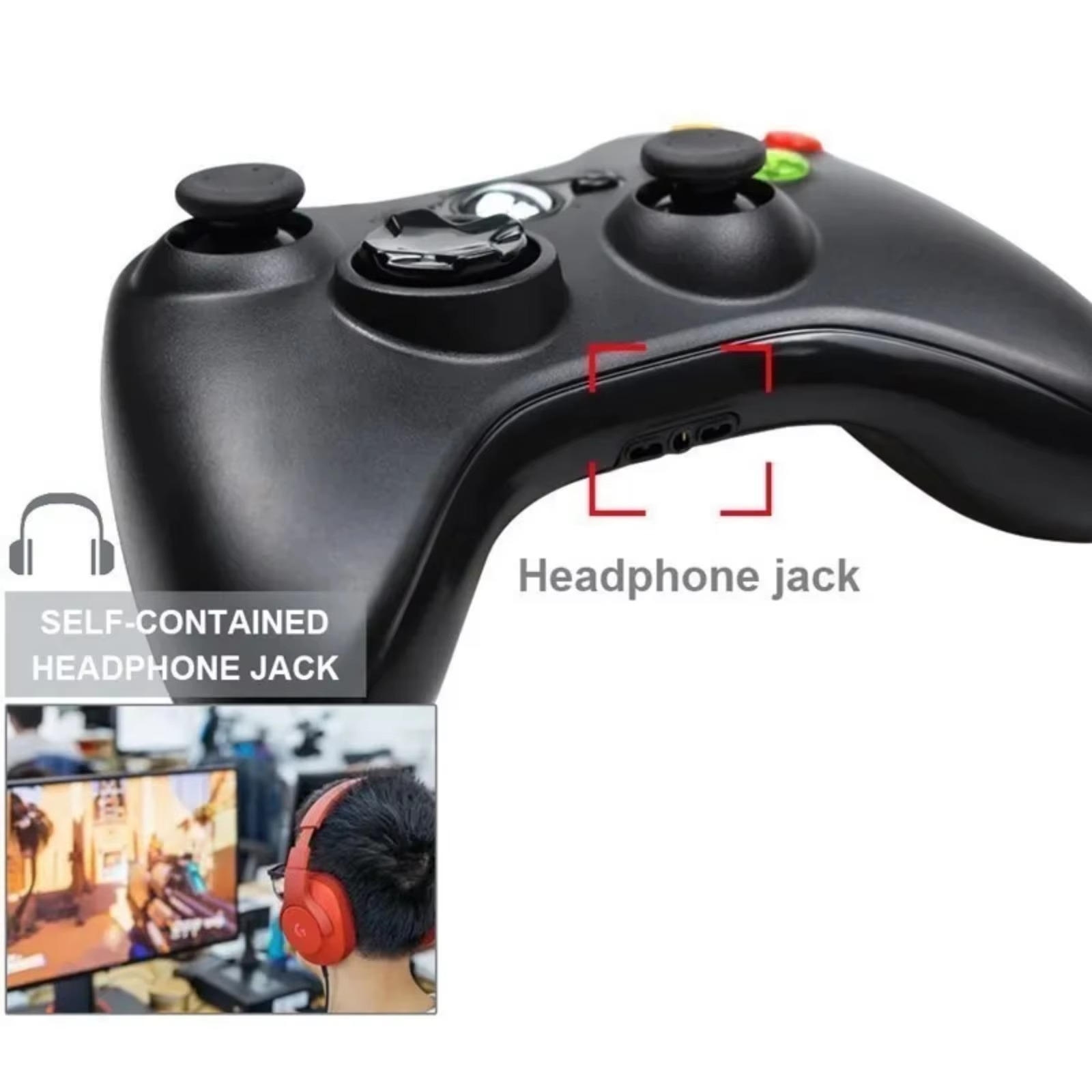 Xbox 360 Controller for Windows & Xbox 360 Console Wired USB Joystick Support PC Laptop