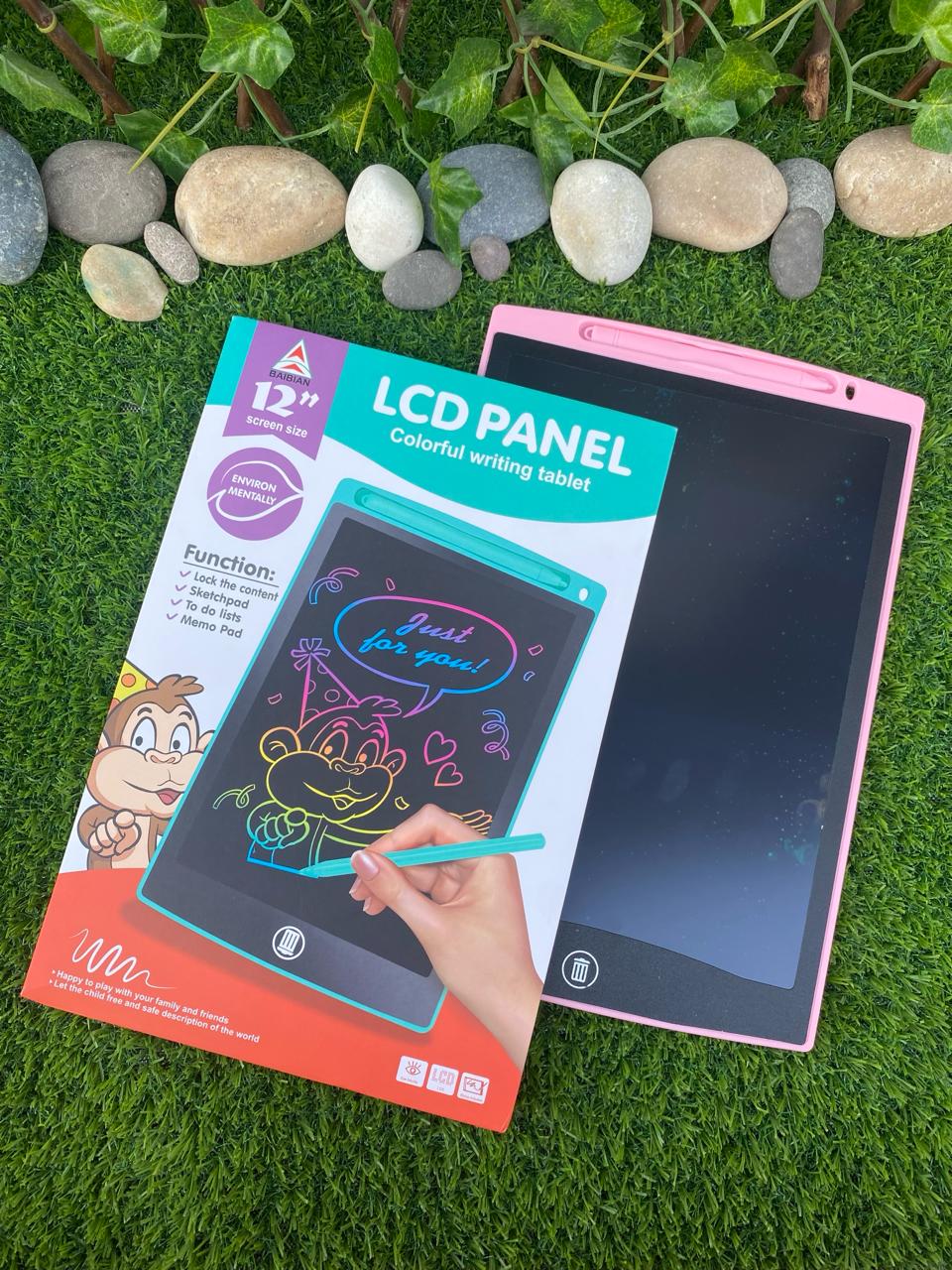 Kids Multi color LCD Writing Tablet - Reusable Doodle Pad Digital Drawing Board, 6.5/8.5/10/12 Inch, Touch Erase, Eco-Friendly Learning & Writing Board, Portable & Lightweight, Fun & Educational Toy, Perfect Gift for Toddlers