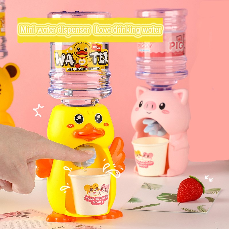 Kitchen Home Fun Water Dispenser Simulation Mini Children Water Dispenser Baby Toys Cute Duck Cosplsy Props Home Decoration Gift
