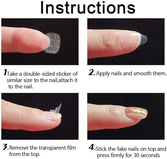 240pcs / 10 Sheets Fake Nails Nail Jelly Glue Double Sided False Nail Art Adhesive Tape Glue Sticker Fake Nail Glue Super Viscous Artificial Nails Glue