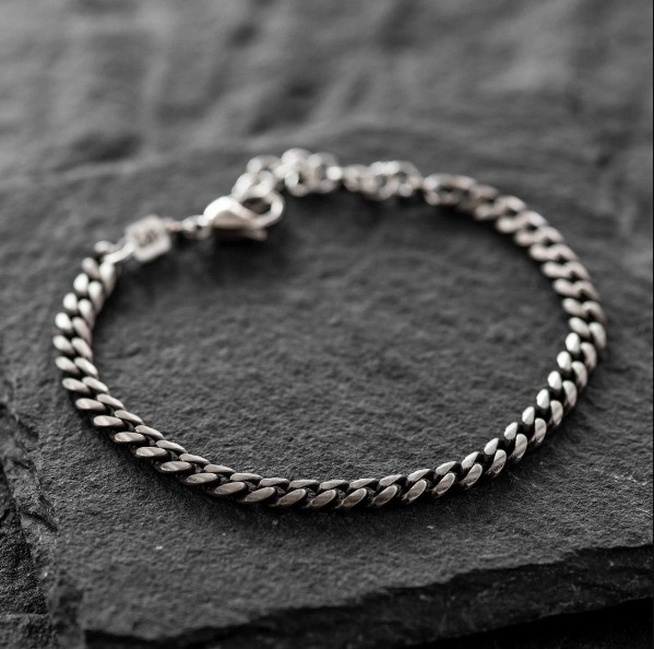 HN WORLD Mens Cuban Link Bracelet, Stainless Steel Bracelet for Men Nickel-free Anti-Allergies, 6-Side Cut, Hip Hop Miami Bracelets for Men Homme