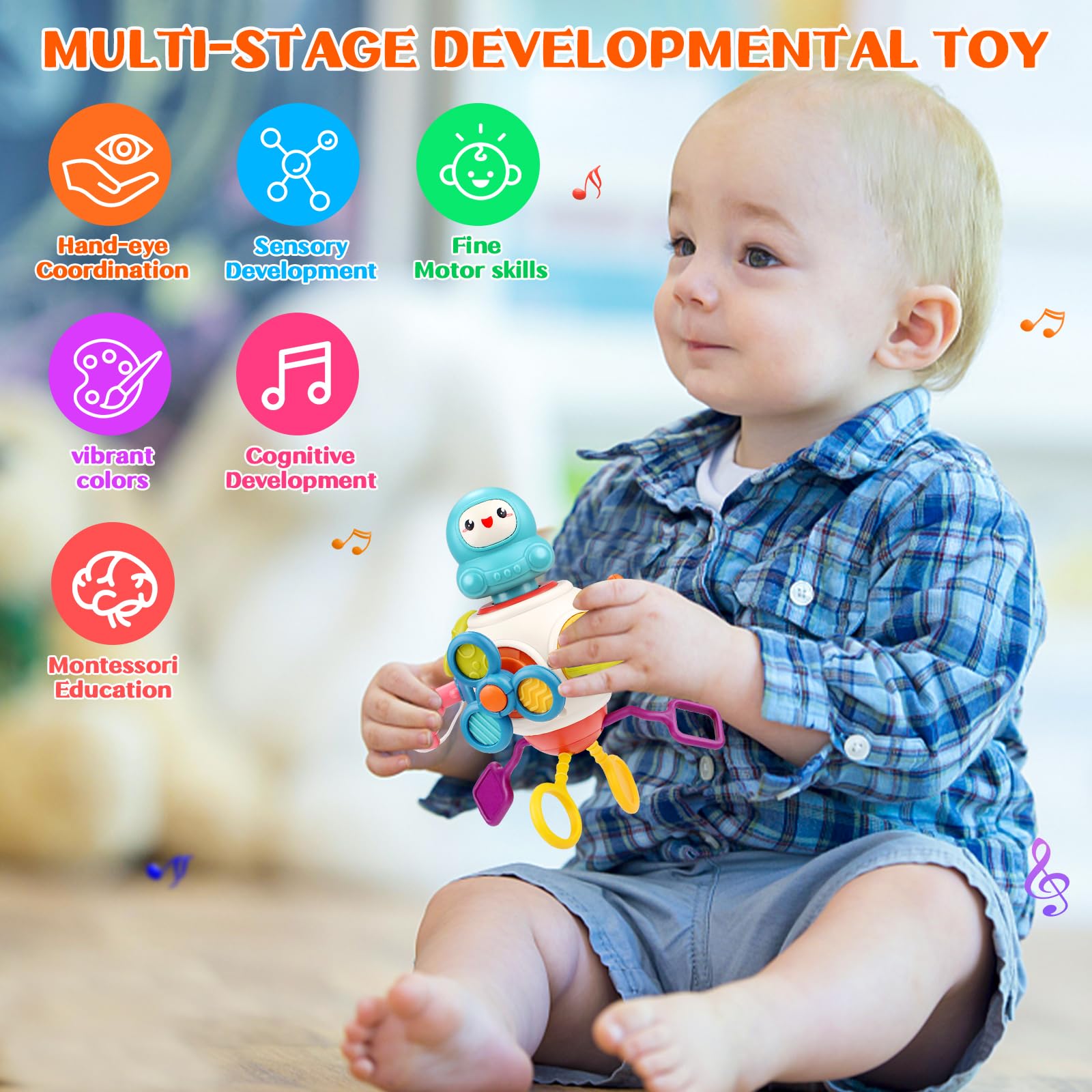 8 In 1 Activity Space Busy Cube Toys Sensory Fidget Motor Skills Early Development Toy