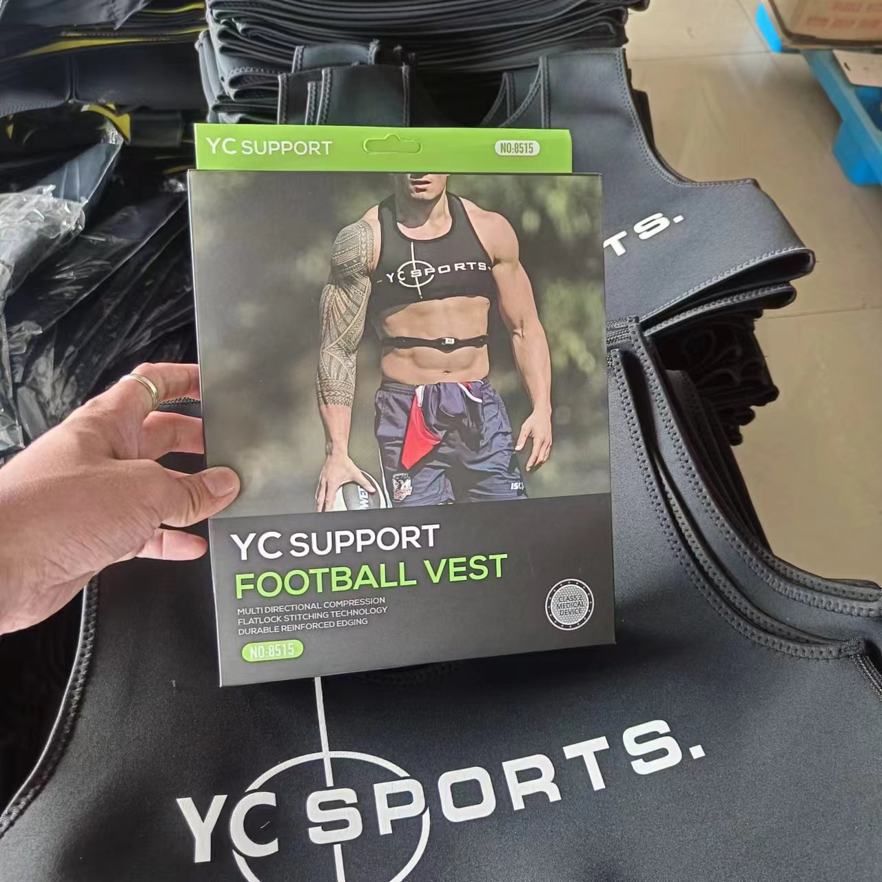 YC Support Football Vest – Compression Training Vest for Football, Gym & Sports Performance