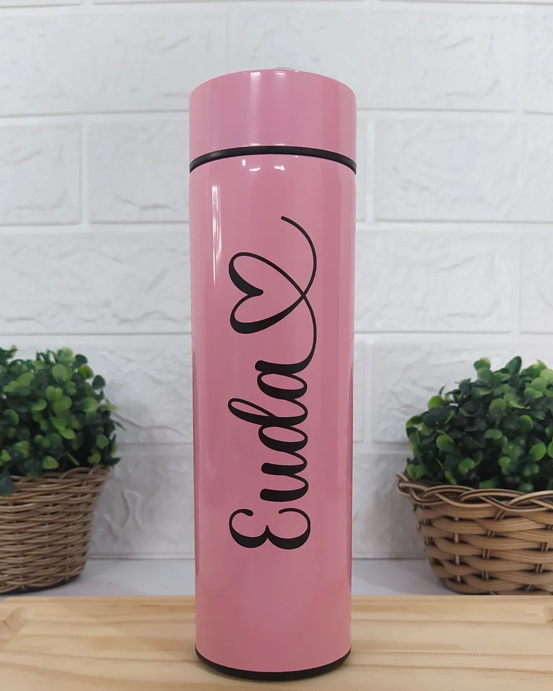 Customize Name Smart Temperature Display Water Bottle 500ml  Stainless Steel Insulated Hot & Cold with LED Touch