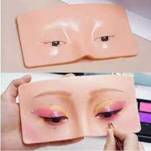 Eye makeup Practice Board Reusable Bionic Skin Silicone Mold Face Shadow Eye makeup Practice Board Cosmetic Training Professional for Beginners