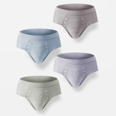 Pack of 3 - Multicolor Men's Graphene Underwear Stretchable Modal Briefs