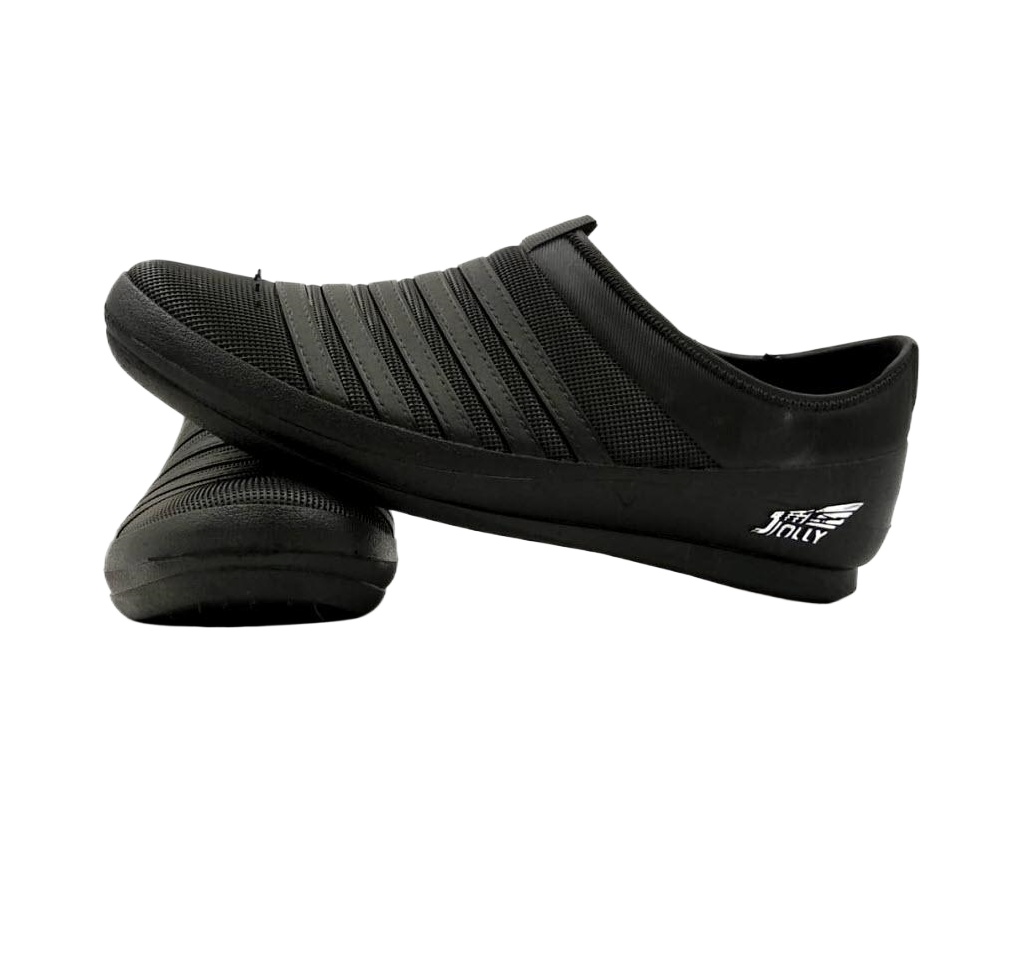 Comfortable Rubber Jolly shoes for men softy and light weight Black Sneakers