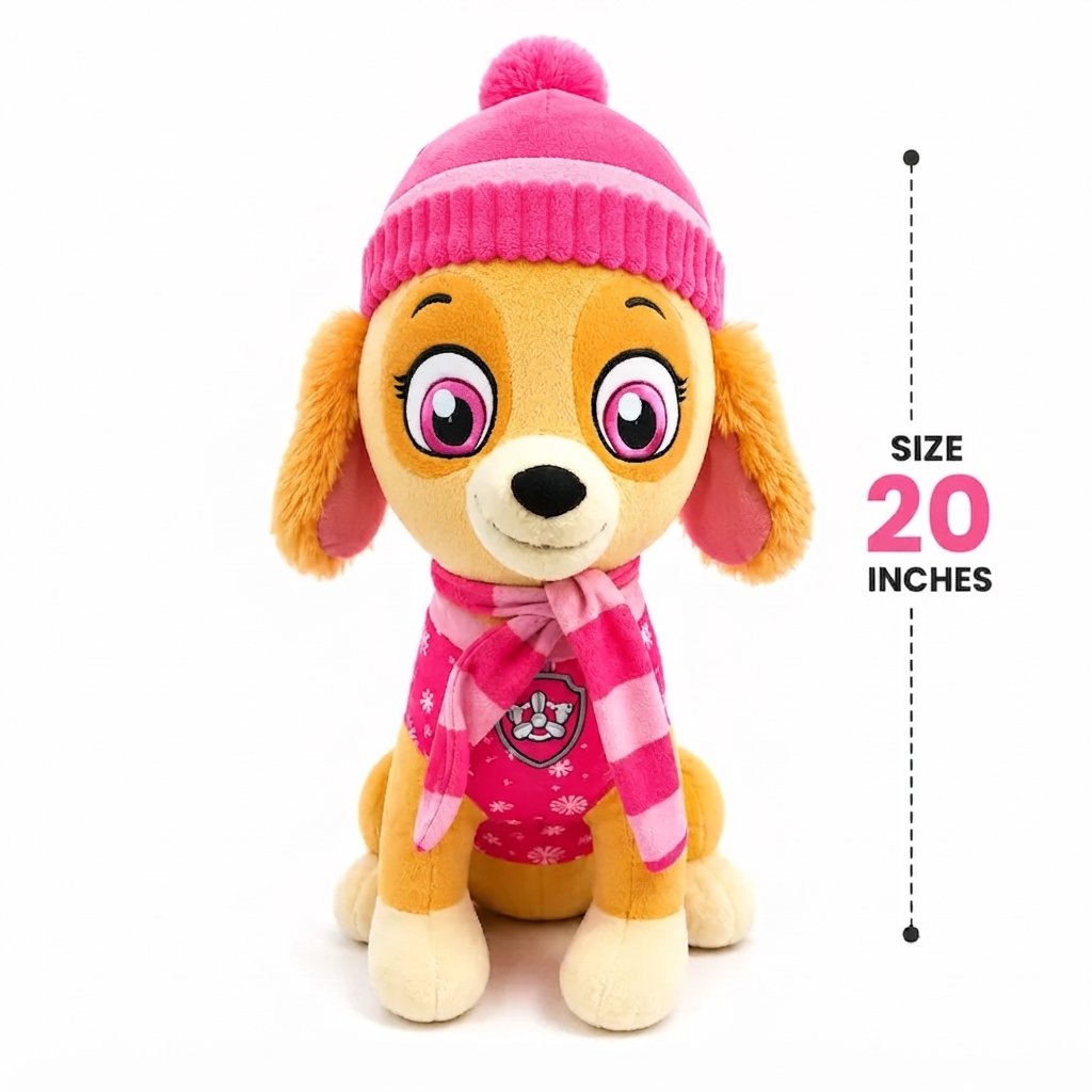 Paw Patrol Official Plush Toy Set – Soft & Cuddly Stuffed Animal Action Figures Bundle (Chase, Marshall, Skye, Rubble, Zuma, Rocky)