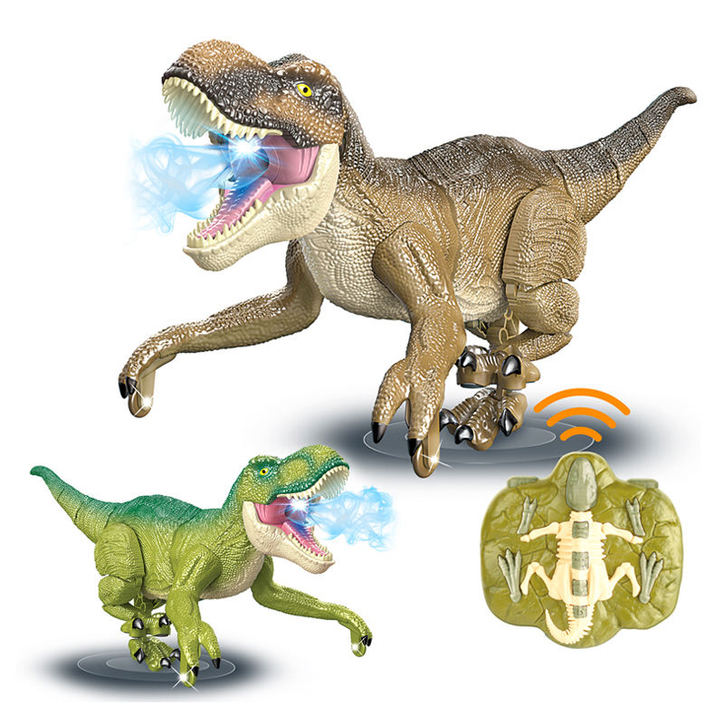 Remote Control Dinosaur Robot Toys RC Realistic Walking Tyrannosaurus Rex Dinosaur Toys for Kids Rechargeable Jurassic Park Walking T-rex Toys with Mist Spray, Touch Sensing, Light & Roar, Shaking Head, Tail Wagging, RC Robot Dinosaur Gift for Boys Girls
