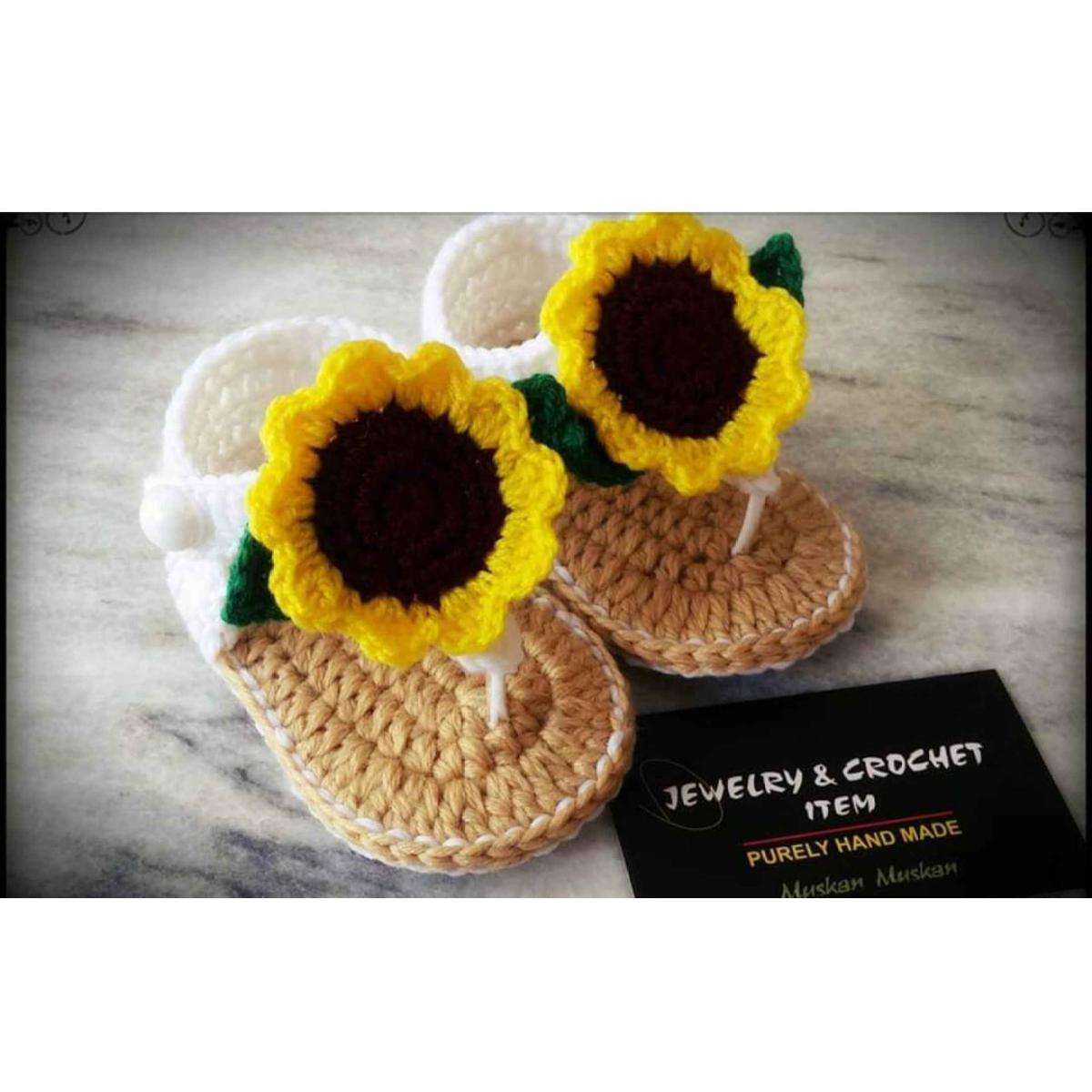 Handmade Baby Girls Woolen Booties