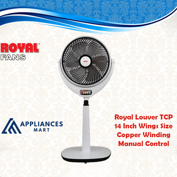 Royal Fan Louver Pedestal Fan Standing Fan Copper 14 inch Daraz.pk