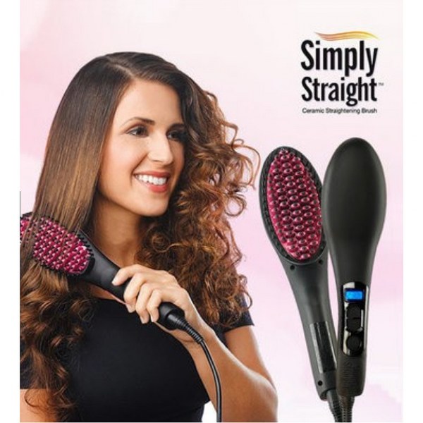 Electric Straight Hair Comb Magic Hair Comb Comb Negative Ion Comb Ion Hair Straightener Brush With Led Display Simply Hair brush Straightening Irons Electric Hair Straightener Brush Styling Hair Stra...