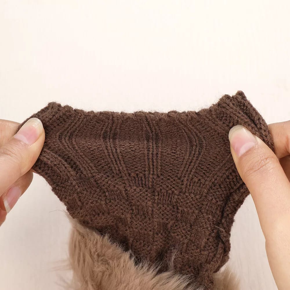 Winter Faux Rabbit Fur Gloves For Women.