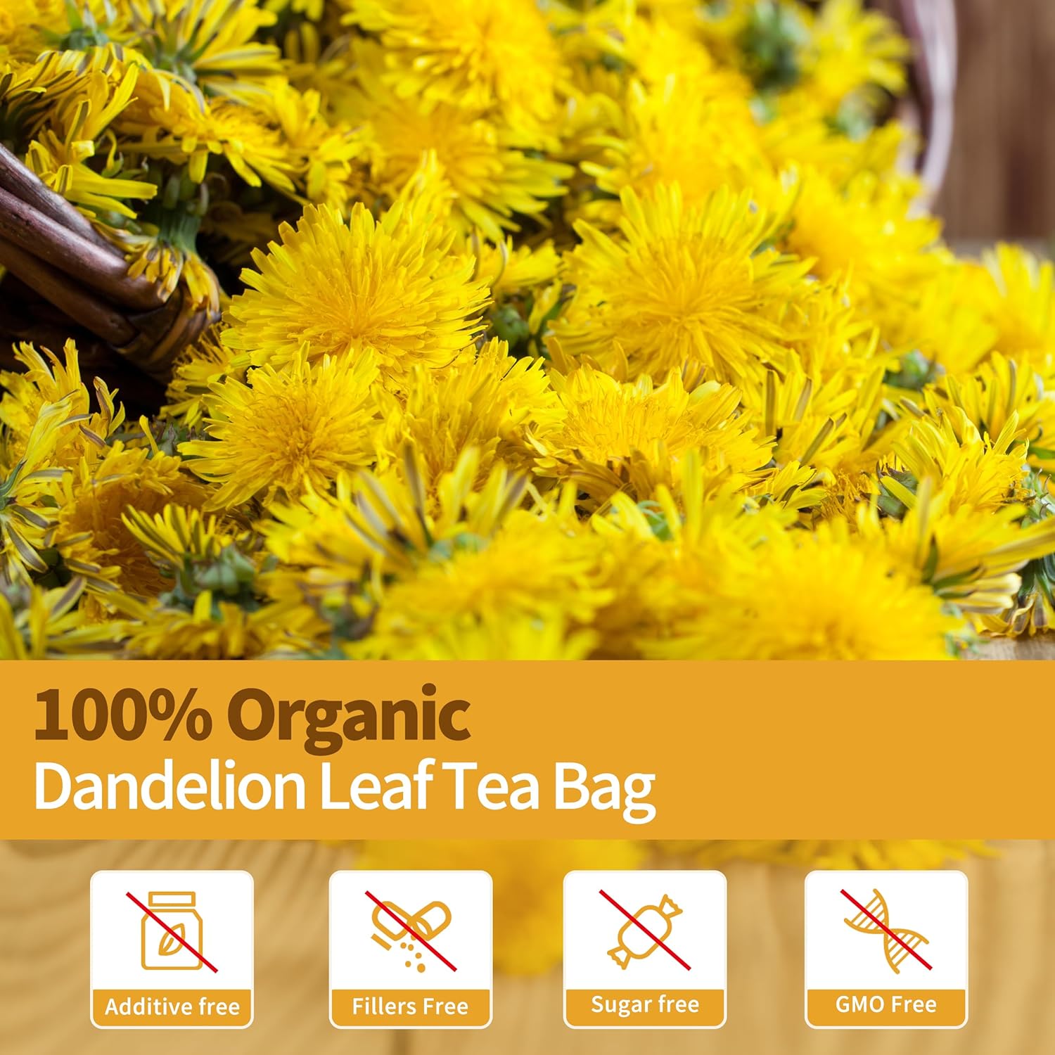 Dandelion Leaf & Root Tea Bags Organic, Roasted Dandelion Root Tea ...
