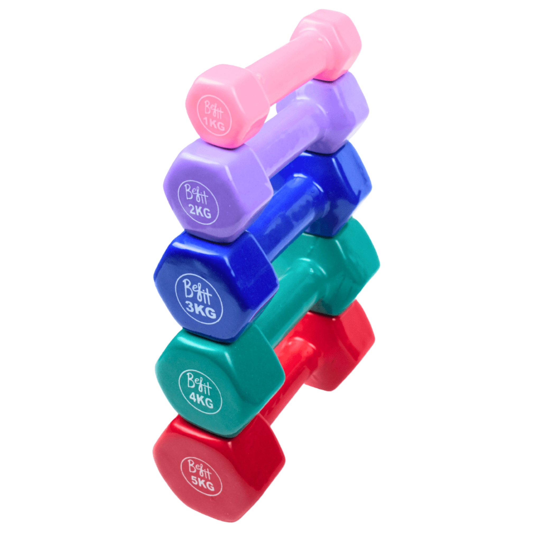 Single Vinyl Dumbbell Single Piece for Women Men – Ladies Dumbbell for Home Gym Exercise – 1kg 2kg 3kg 4kg 5kg Dumbbell for Weight Loss Fitness Yoga Aerobics Arm Workout – Non Slip Coated Dumbbell Weight for Home Gym Use – Single Fixed Weight Dumbbell