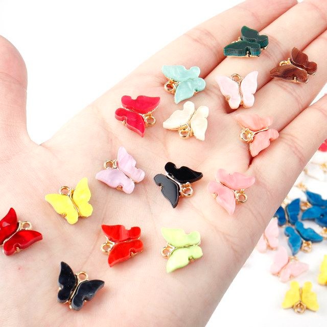 Butterfly Charms For Jewelry Making HOTTEST SALE 10pcs/lot High Quality Acrylic Butterfly Charms For Jewelry Making Bracelet Making Charms DIY Animal Pendant Handmade Jewelry For Necklace Bracelet By SAMS