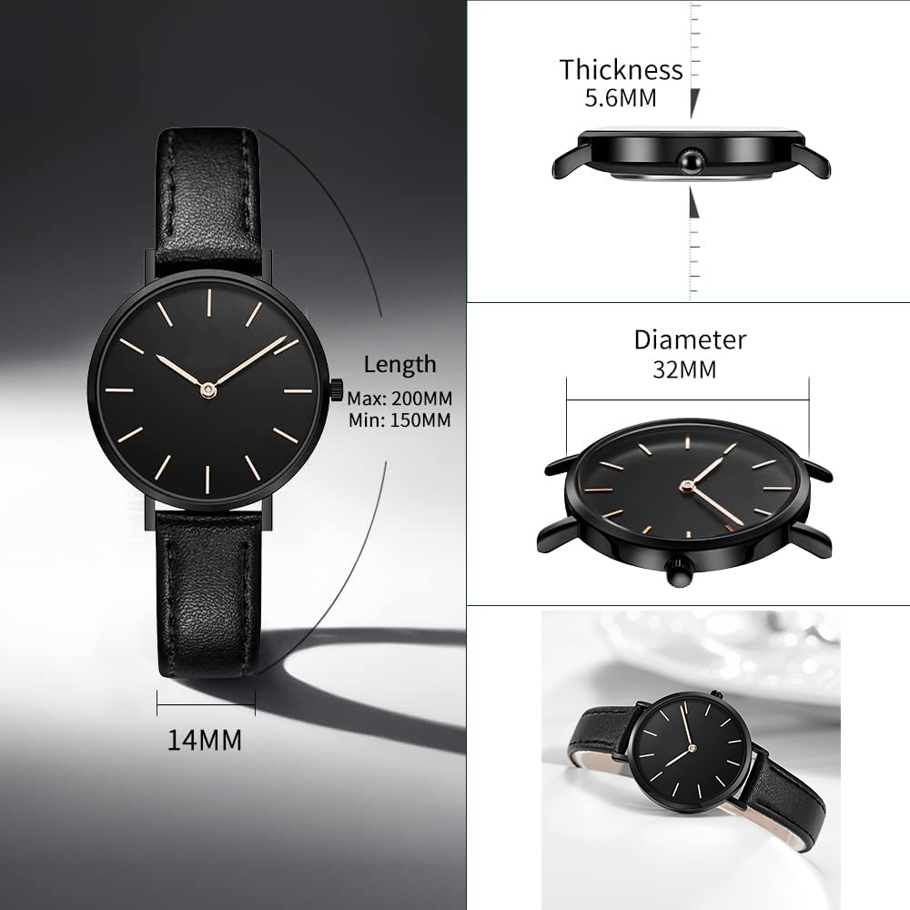Women Luminous Watch Fashion Casual Leather Belt Watches Simple Ladies' Small Dial Quartz Clock Dress Wristwatches - Girls watch- Watch For Girls