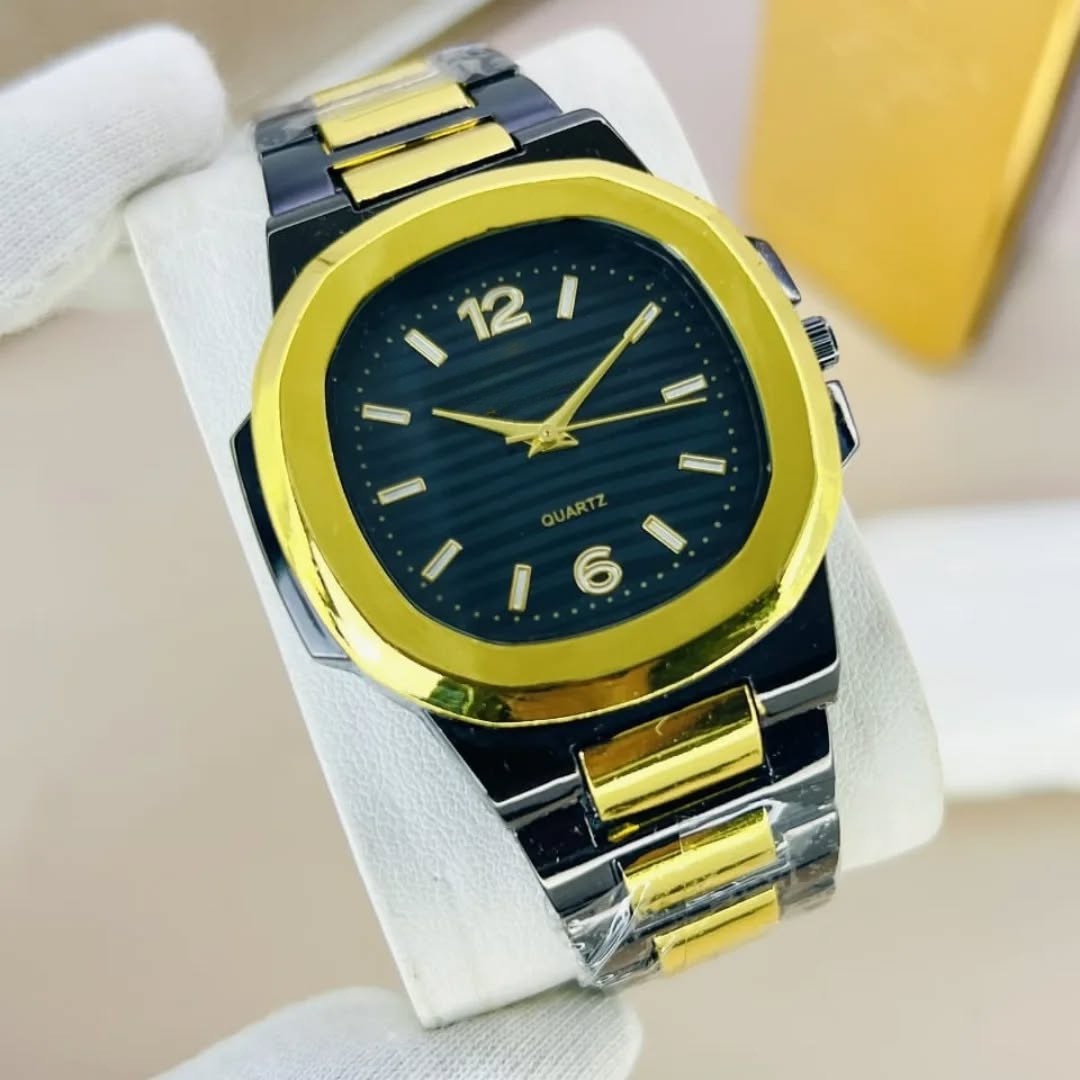 Bin-b Nautilus Watch for Men Stainless Steel Strap Quartz Watch Business and Ultra Thin Style Multiple Colors